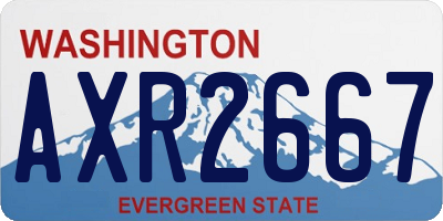WA license plate AXR2667
