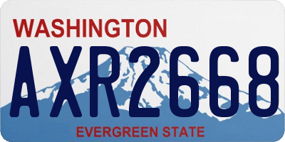 WA license plate AXR2668