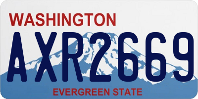 WA license plate AXR2669