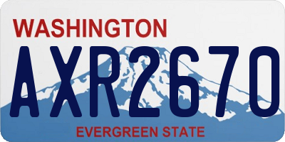 WA license plate AXR2670