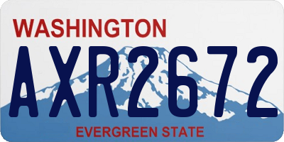 WA license plate AXR2672