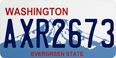 WA license plate AXR2673