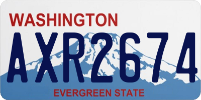 WA license plate AXR2674