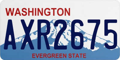 WA license plate AXR2675