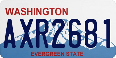 WA license plate AXR2681