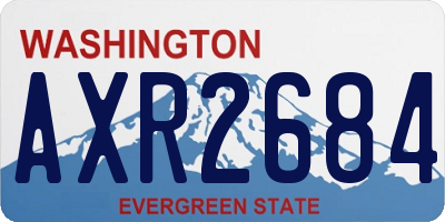 WA license plate AXR2684