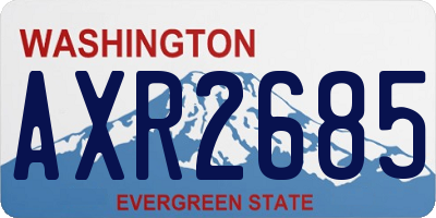 WA license plate AXR2685
