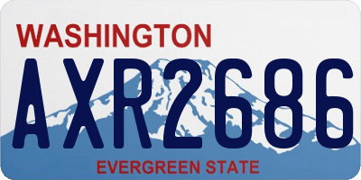 WA license plate AXR2686