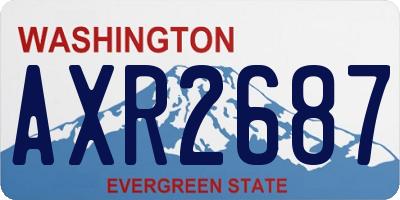 WA license plate AXR2687