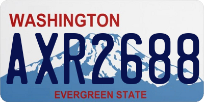 WA license plate AXR2688