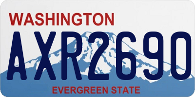 WA license plate AXR2690