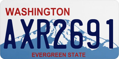 WA license plate AXR2691