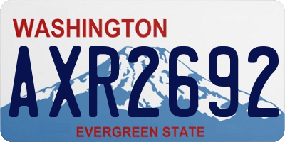 WA license plate AXR2692