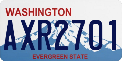 WA license plate AXR2701