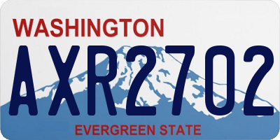 WA license plate AXR2702