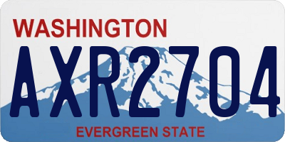 WA license plate AXR2704