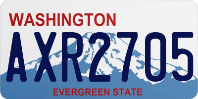 WA license plate AXR2705