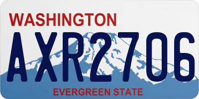 WA license plate AXR2706