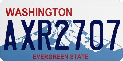 WA license plate AXR2707