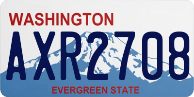 WA license plate AXR2708