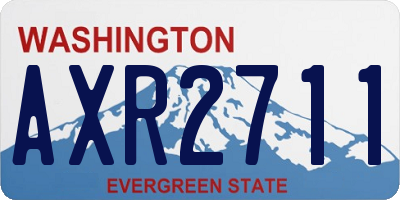 WA license plate AXR2711