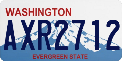 WA license plate AXR2712