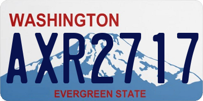 WA license plate AXR2717