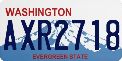 WA license plate AXR2718