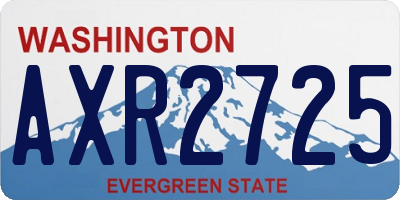 WA license plate AXR2725