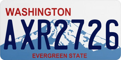 WA license plate AXR2726