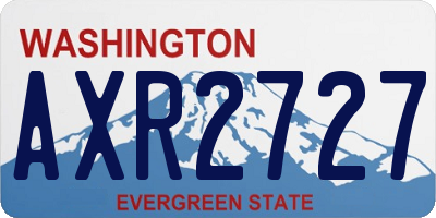WA license plate AXR2727