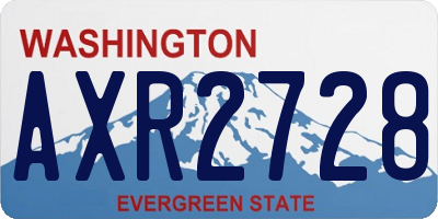 WA license plate AXR2728