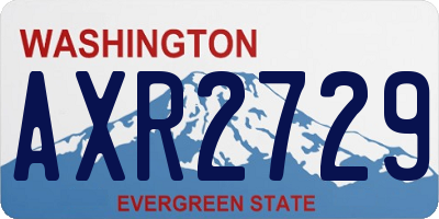 WA license plate AXR2729