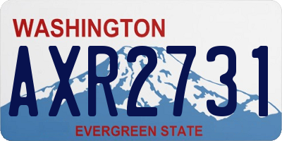 WA license plate AXR2731