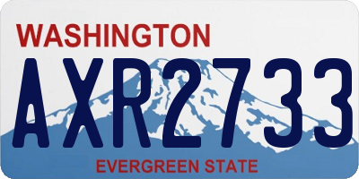 WA license plate AXR2733