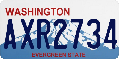 WA license plate AXR2734