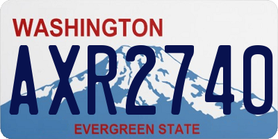 WA license plate AXR2740
