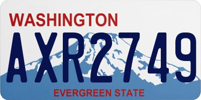 WA license plate AXR2749