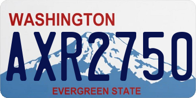 WA license plate AXR2750