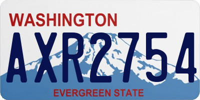 WA license plate AXR2754