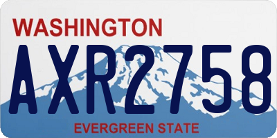WA license plate AXR2758