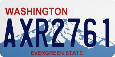 WA license plate AXR2761