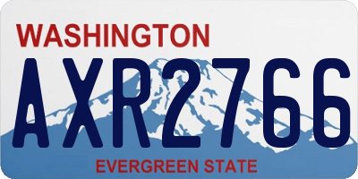 WA license plate AXR2766