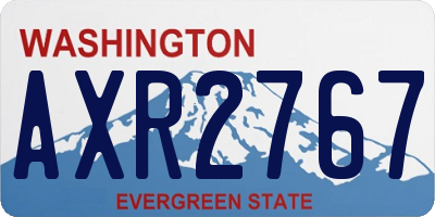 WA license plate AXR2767