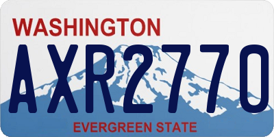 WA license plate AXR2770