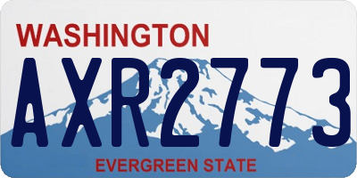 WA license plate AXR2773