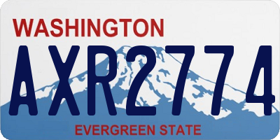 WA license plate AXR2774