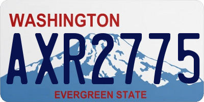 WA license plate AXR2775