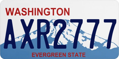 WA license plate AXR2777
