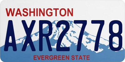 WA license plate AXR2778